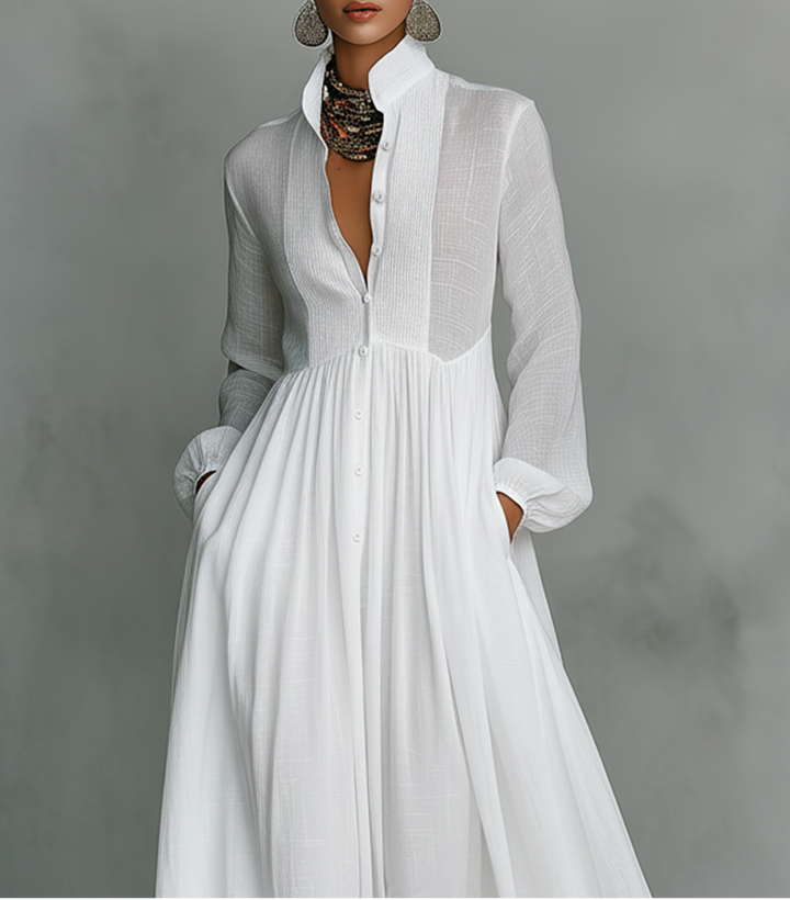 Vitoria | Flowing Minimalist Maxi Dress