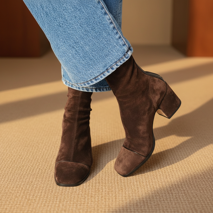 Victoria | Elegant Suede Ankle Boots