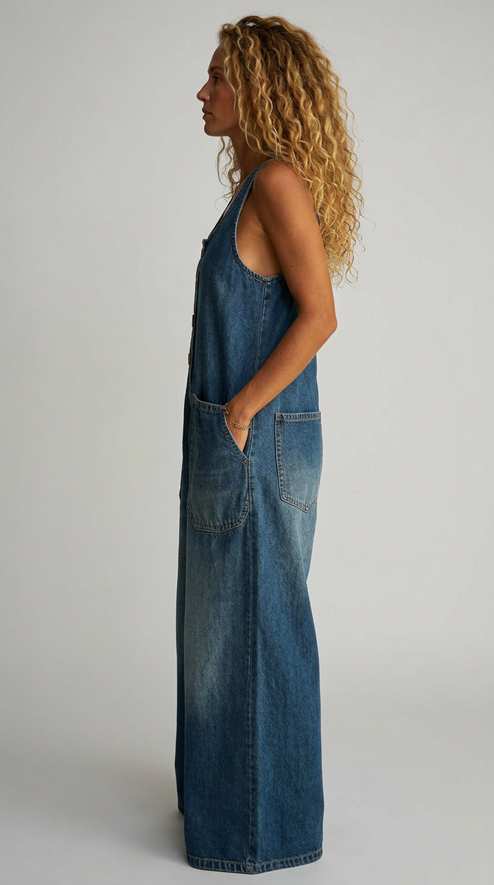 The Alba™ Vintage Denim Jumpsuit