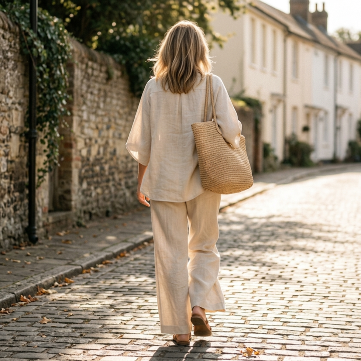 Elena | Casual Set in Cotton and Linen