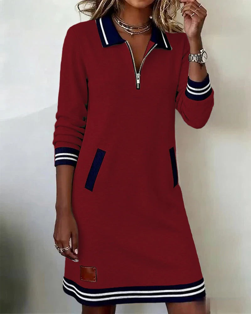 NOVA | Chic Long Sleeve Cotton Dress