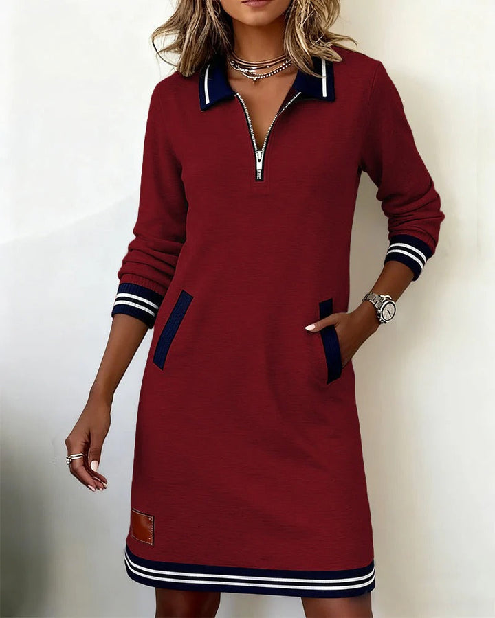 NOVA | Chic Long Sleeve Cotton Dress