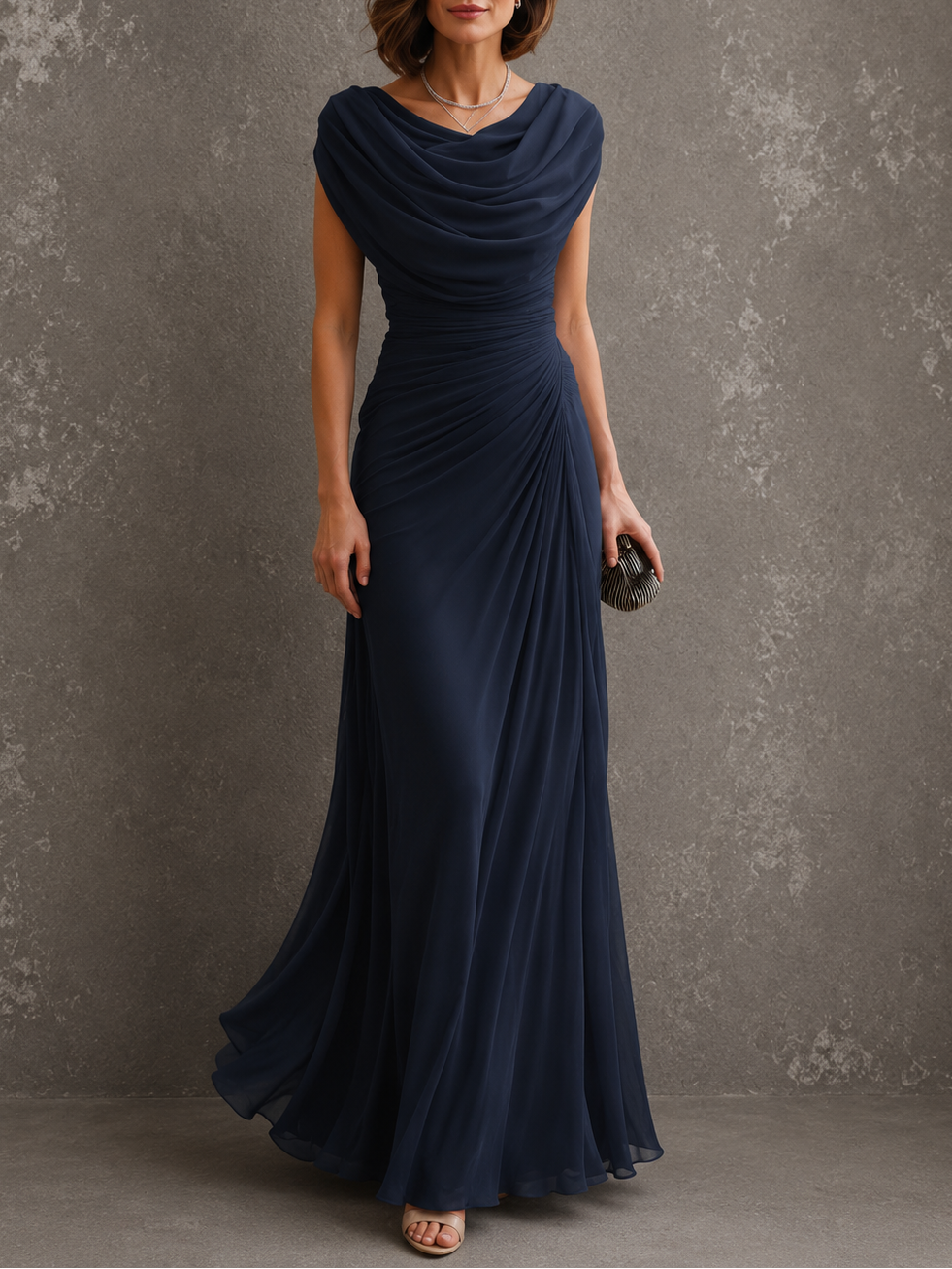 Jilliann Maxi Dress Navy Blue