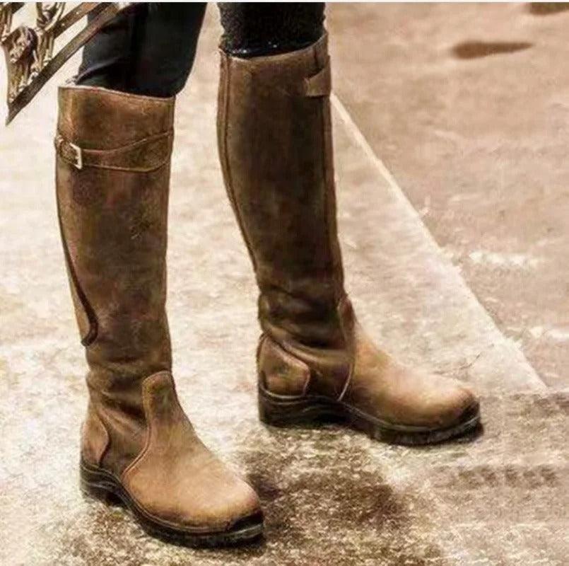 Lavinia | Waterproof Leather Riding Boots
