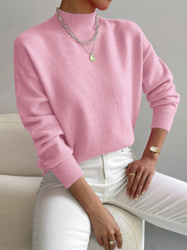 Soft Mock Neck Knit Sweater Eleanor