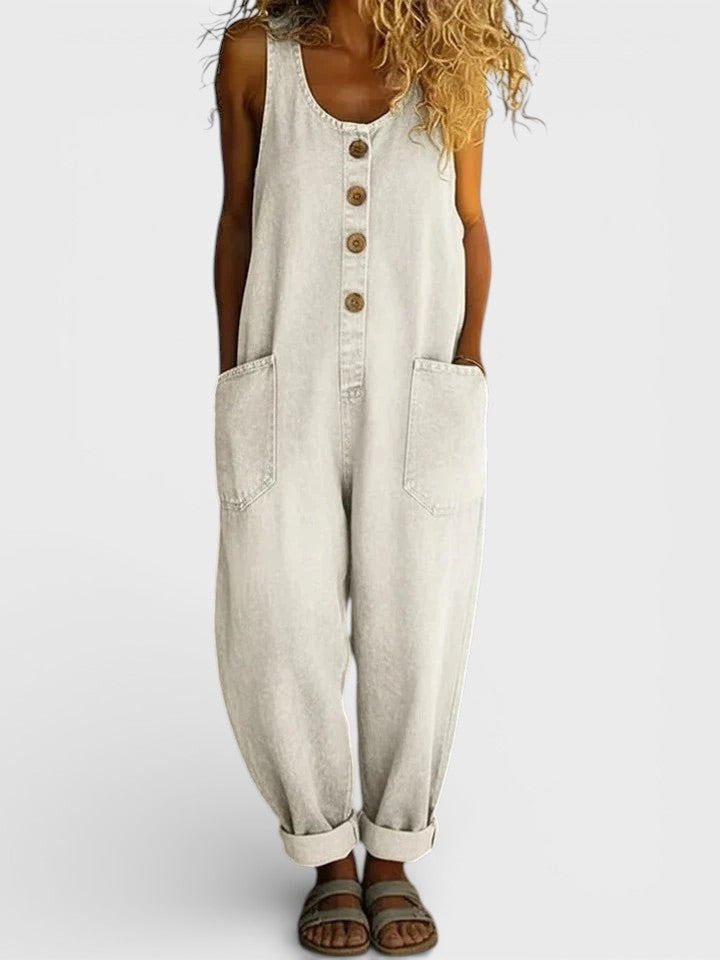 The Alba™ Vintage Denim Jumpsuit