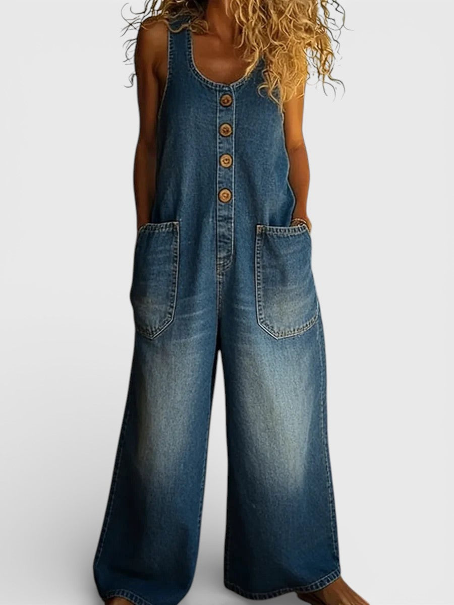 The Alba™ Vintage Denim Jumpsuit