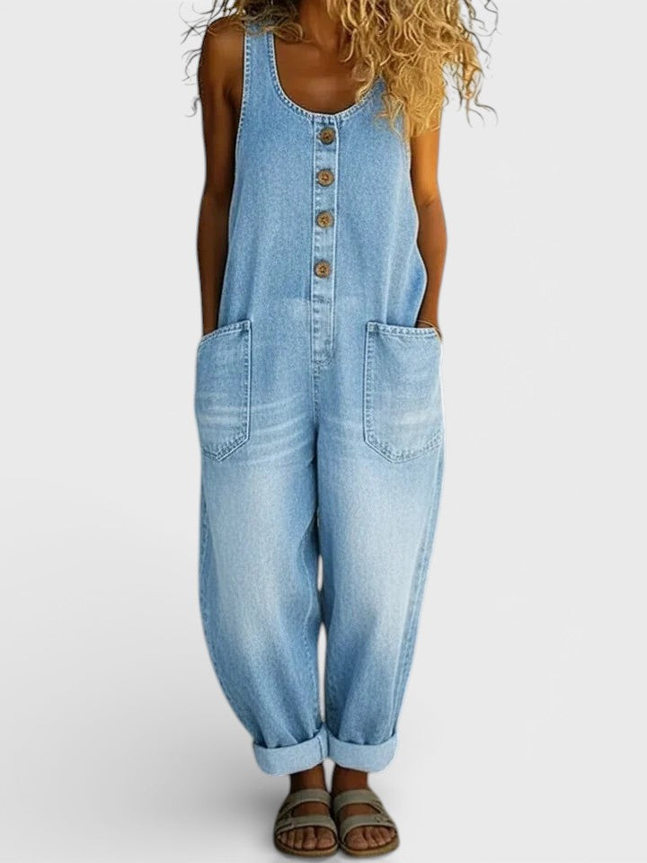 The Alba™ Vintage Denim Jumpsuit