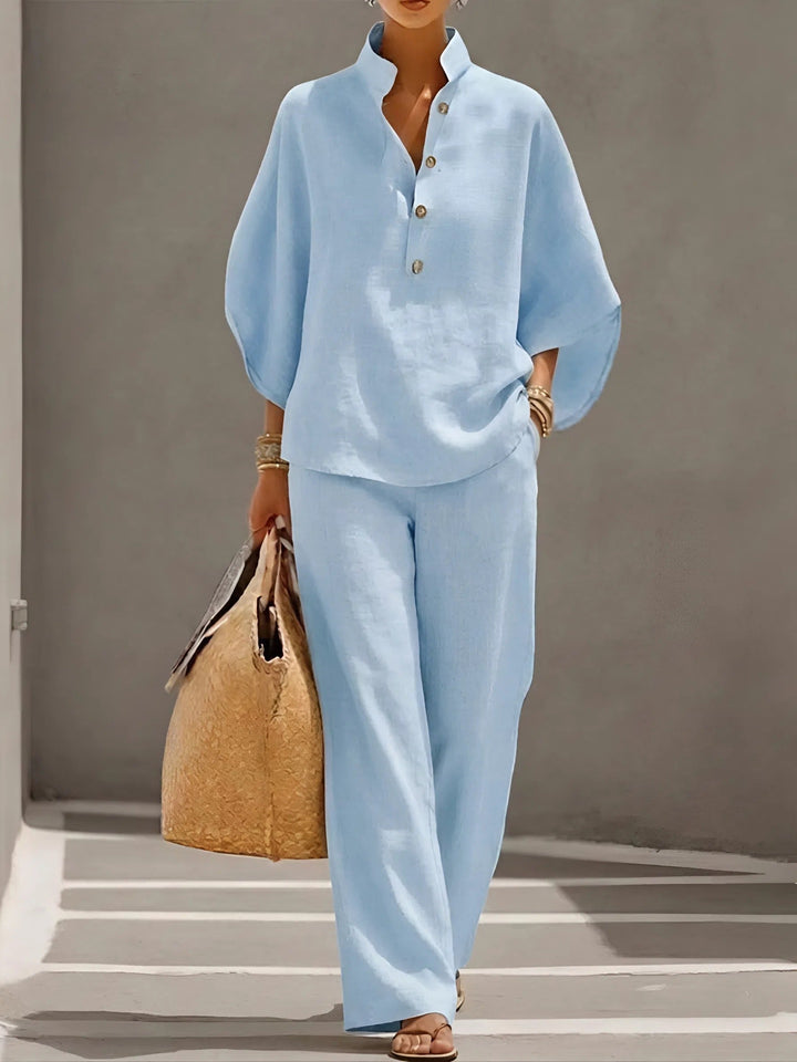 Elena | Casual Set in Cotton and Linen