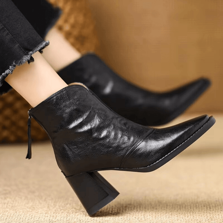 Claudia | Luxury Ankle Boots with a Mid Heel