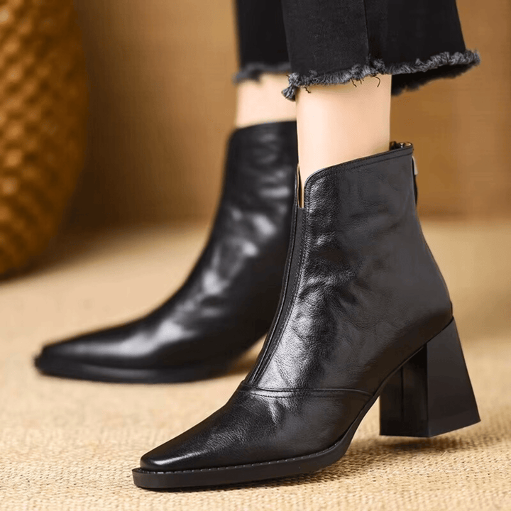 Claudia | Luxury Ankle Boots with a Mid Heel