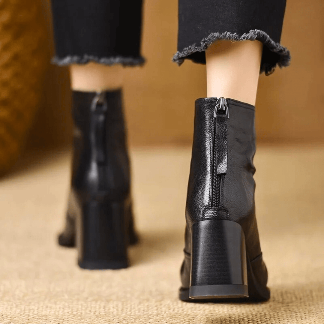 Claudia | Luxury Ankle Boots with a Mid Heel