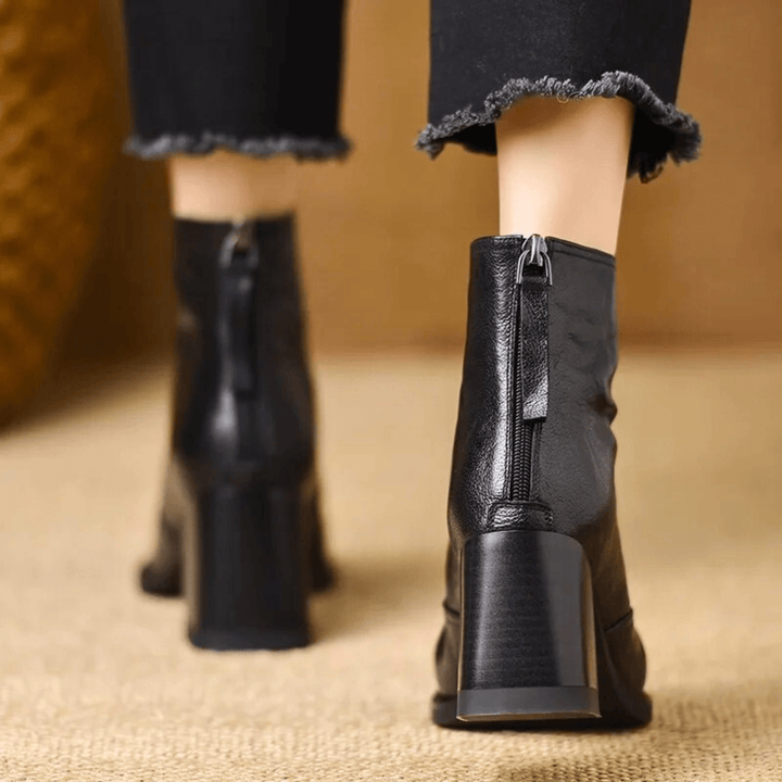 Claudia | Luxury Ankle Boots with a Mid Heel