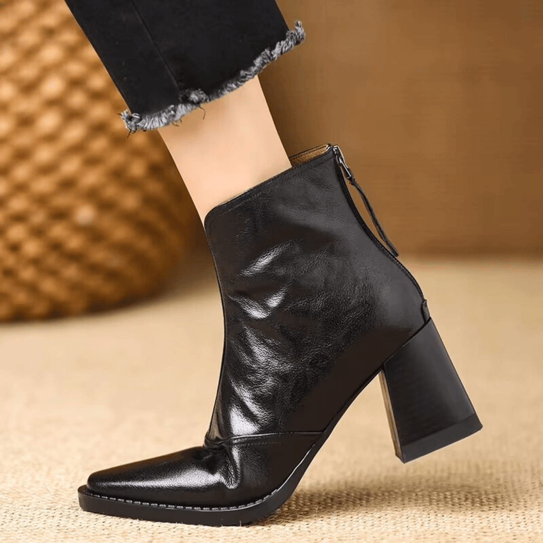 Claudia | Luxury Ankle Boots with a Mid Heel