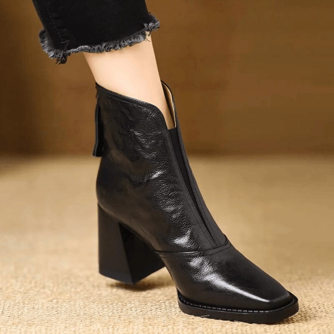 Claudia | Luxury Ankle Boots with a Mid Heel