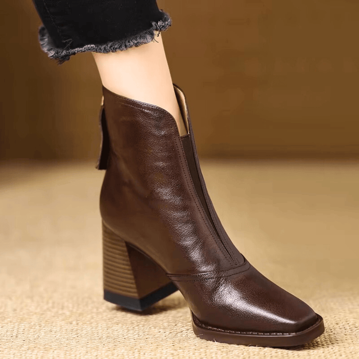 Claudia | Luxury Ankle Boots with a Mid Heel