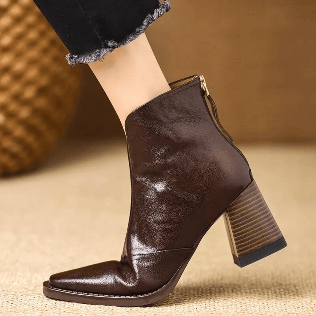 Claudia | Luxury Ankle Boots with a Mid Heel