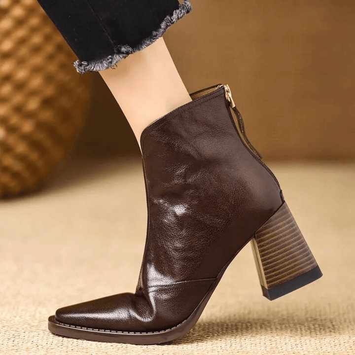 Claudia | Luxury Ankle Boots with a Mid Heel
